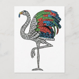 Carte Postale Duchesse de Windsor Flamant rose Brooch
