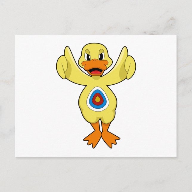 Carte Postale Duck Darts Bullseye (Devant)