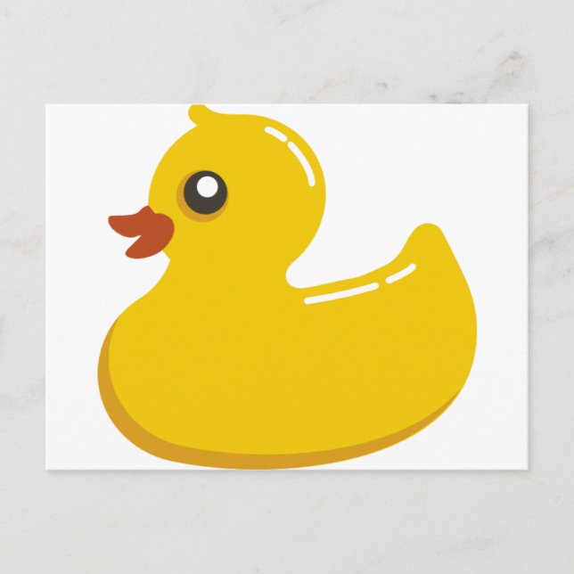 Carte Postale Duckie en caoutchouc jaune (Devant)