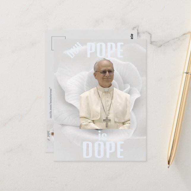 Carte Postale Duh Pope is Dope Postcard (Devant/Arrière en situation)