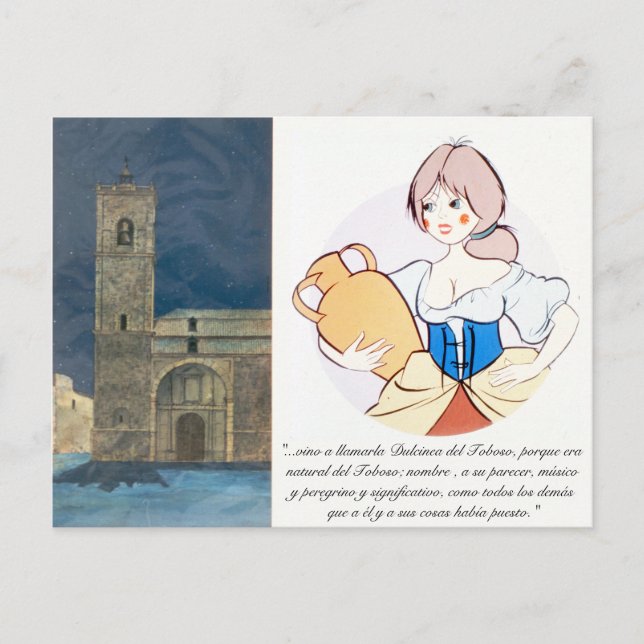 Carte Postale Dulcinea del Toboso par @QUIXOTEdotTV (Devant)