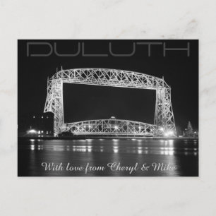 Carte Postale Duluth Lift Bridge Photo noir et blanc