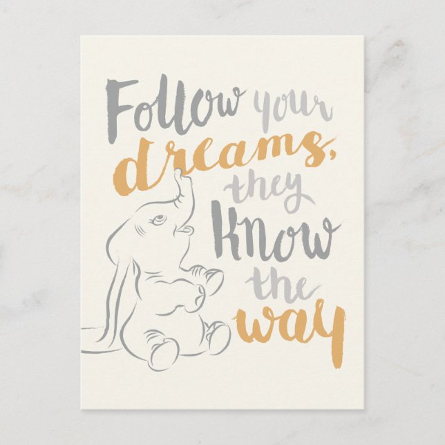 Carte Postale Dumbo (homonymie) | Follow Your Dreams (Devant)