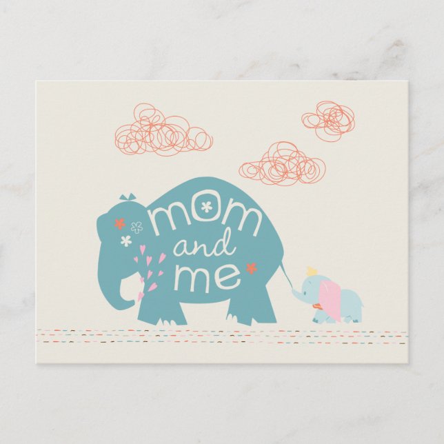 Carte Postale Dumbo | Maman et moi (Devant)