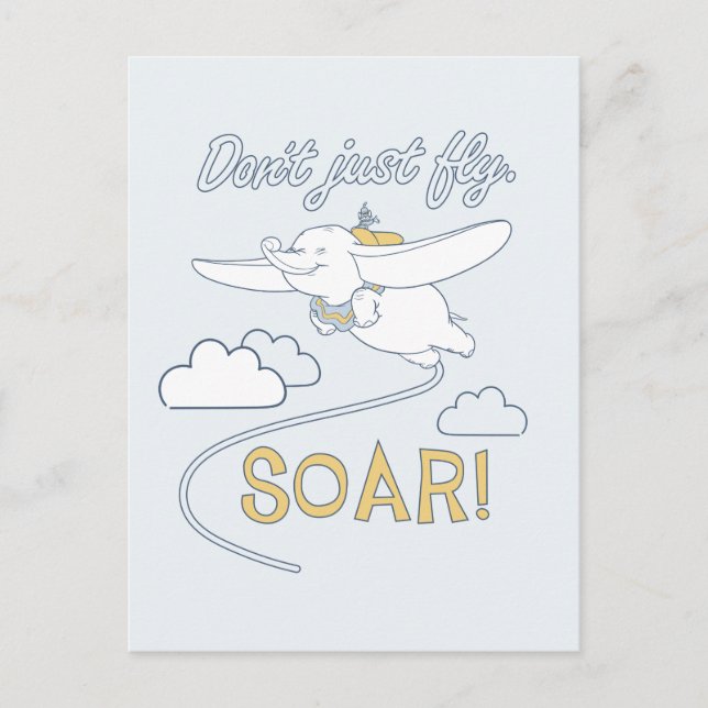 Carte Postale Dumbo | Ne vole pas. SOAR (Devant)