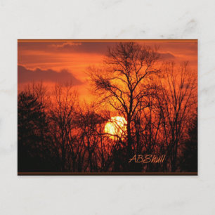 Carte postale d'un coucher de soleil WV