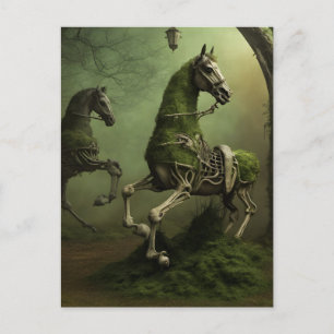 Carte postale d'un squelette de cheval victorien e