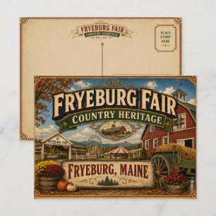 Carte postale d'une ancienne affiche de la foire d