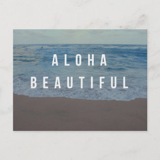 Carte postale d'une belle journée de plage Aloha