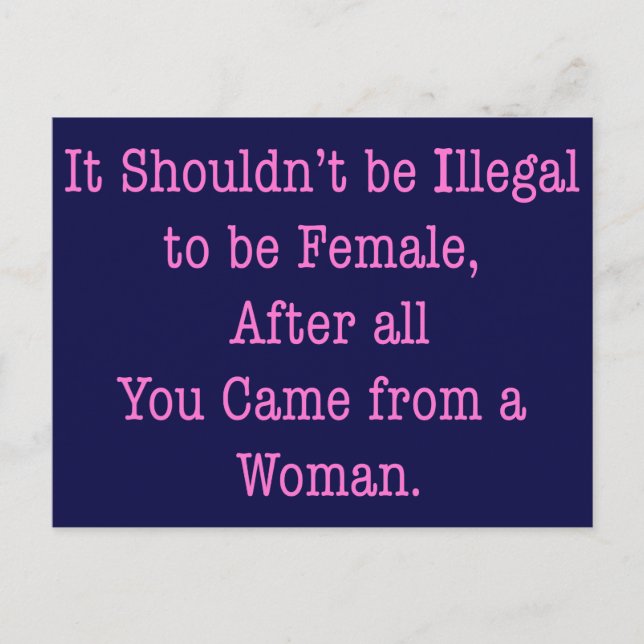 Carte Postale D'une femme (Devant)