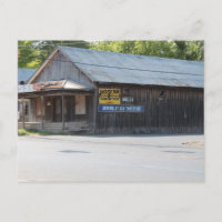 Carte postale d'une vieille boutique abandonnée