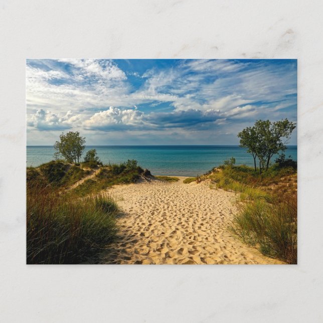 Carte Postale Dunes de l'Indiana, lac Michigan (Devant)