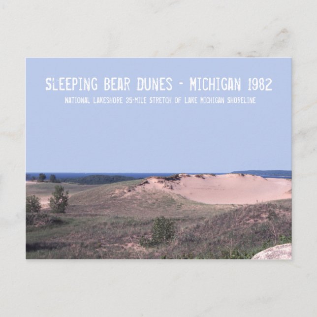 Carte Postale Dunes de l'ours dormant Michigan (Devant)