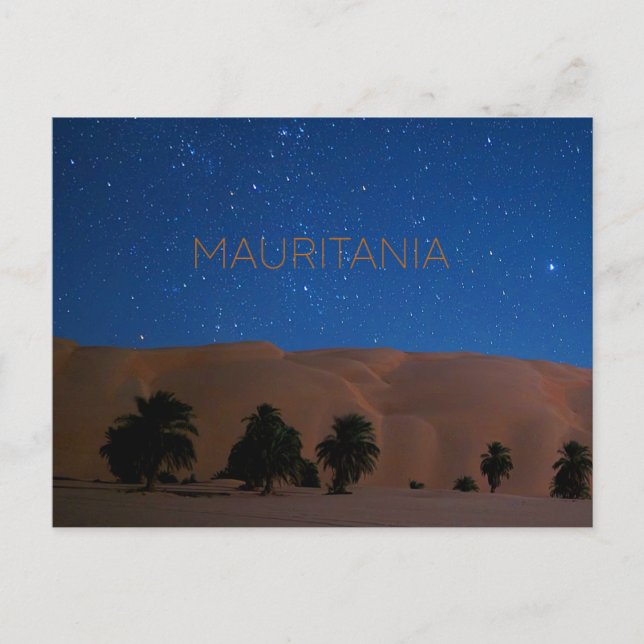 Carte Postale Dunes de sable d'Azoueiga, Mauritanie (Devant)