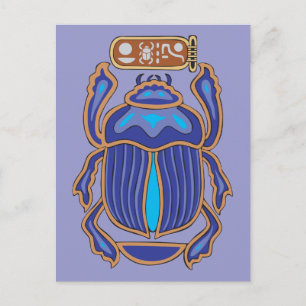 Carte Postale Dung Dung Beetle égyptien Scarab