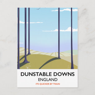 Carte Postale dunstable downs affiche de voyage de style vintage