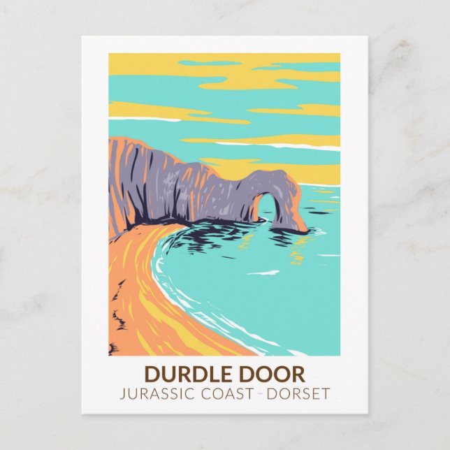 Carte Postale Durdle Door sur la côte jurassique dans le Dorset  (Devant)
