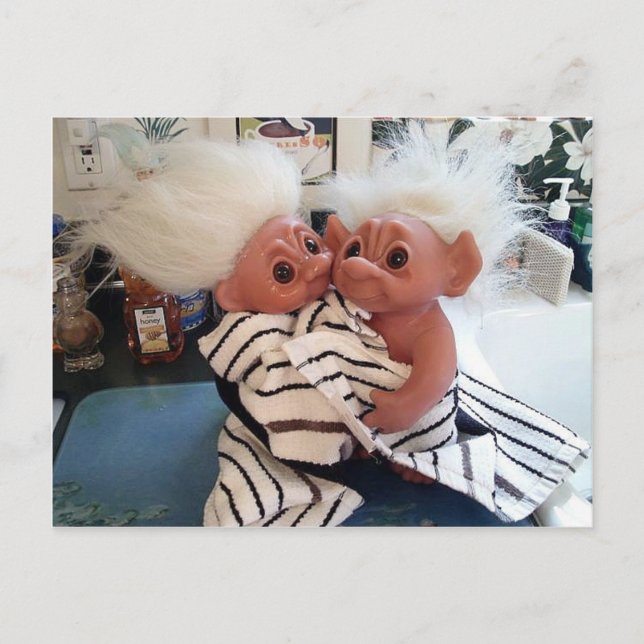 Carte Postale Durée du bain (Devant)