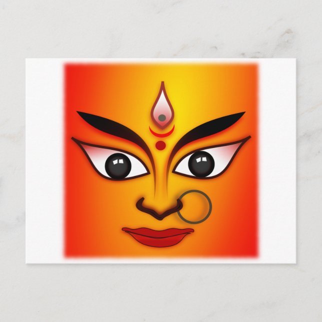 Carte Postale Durga, déesse hindoue (Devant)