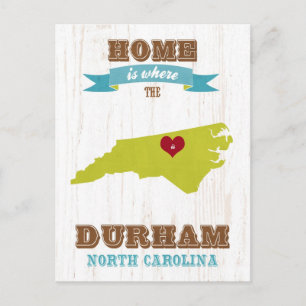 Carte Postale Durham, Caroline du Nord - Accueil Où Est