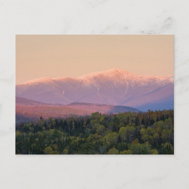 Carte Postale Dusk et Mount Washington dans le nouveau Hampshire (Devant)
