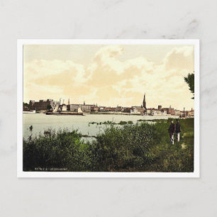 Carte Postale Dusseldorf from the Rhine, the Rhine, Germany clas