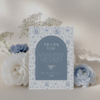 Dusty Blue Chinoiserie Teddy Bear Merci