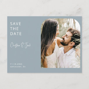 Carte Postale Dusty Blue Photo Arch Wedding Enregistrer la date