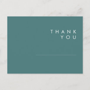 Carte Postale Dusty Boho Merci Mariage vert