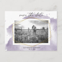Dusty Gold et Purple | Photo Enregistrer La Date