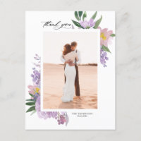Dusty Purple Peonies Photo Mariage Merci