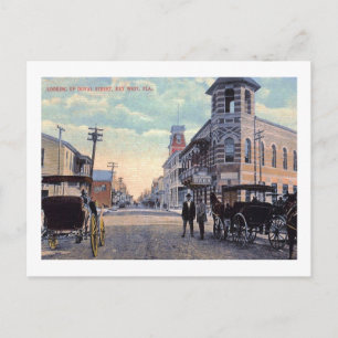 Carte Postale Duval St., Key West, Floride 1900 Vintage