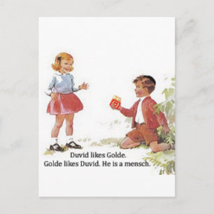 Carte Postale Duvid aime Golde.