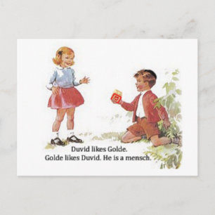 Carte Postale Duvid aime Golde.