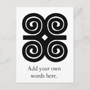 Carte Postale Dwennimmen - Force et Humilité Symbole Adinkra