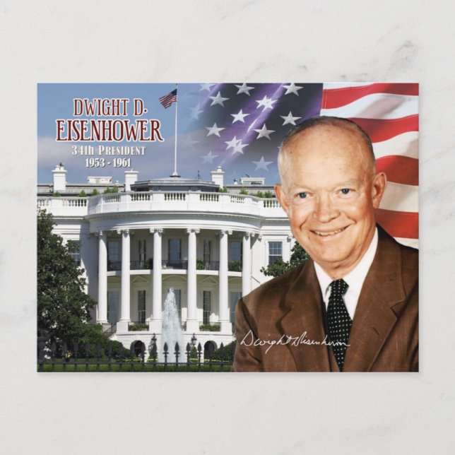 Carte Postale Dwight D. Eisenhower - 34e Président des États-Uni (Devant)