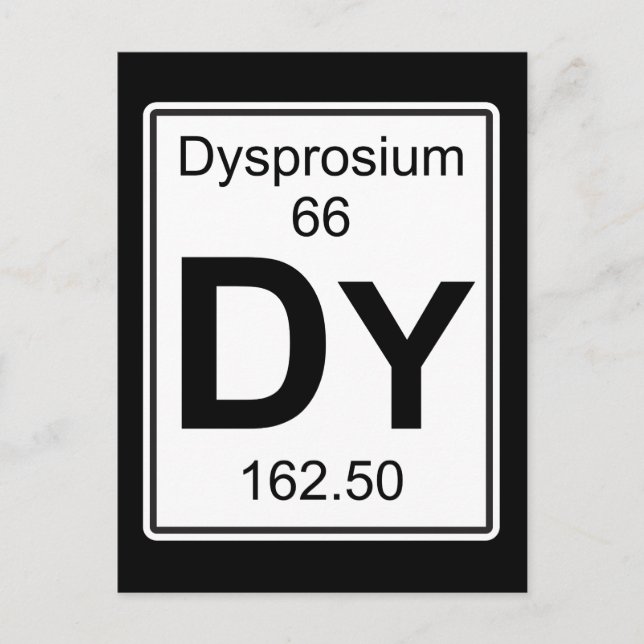 Carte Postale Dy - Dysprosium (Devant)