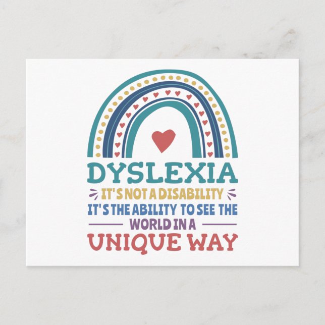 Carte Postale Dyslexia (Devant)
