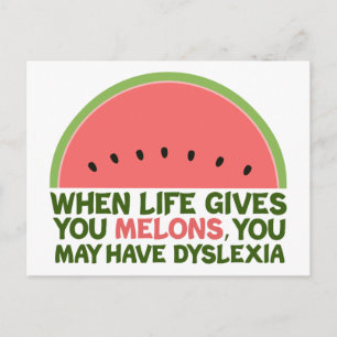 Carte Postale Dyslexie drôle
