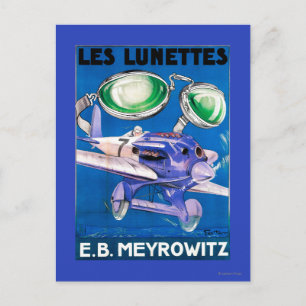 Carte Postale E.B. Meyrowitz Flying Goggles Publicité