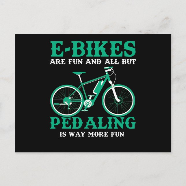 Carte Postale E-Bike Fun Redaling Way Plus Vélo amusant (Devant)