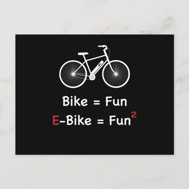 Carte Postale E-Bike Vélo Amusant Vélo Pedelec Électrique (Devant)