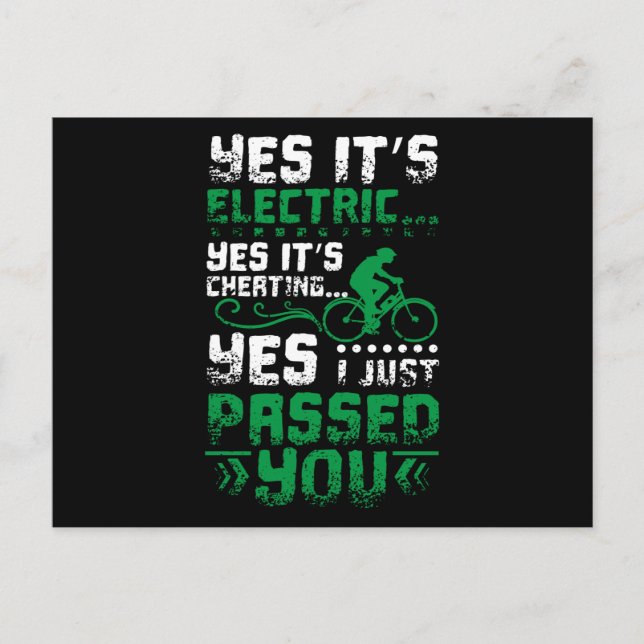 Carte Postale E-Bike Vous A Passé (Devant)