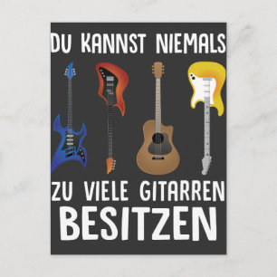 Carte Postale E-Gitarre Akustikgitarre Rock Musiker Basse Gitarr
