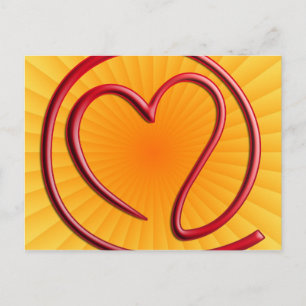 Carte Postale e m a i i l 4 o u radiale jaune