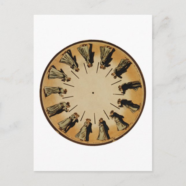 Carte Postale Eadweard Muybridge Couple Waltzing Phenakistoscope (Devant)