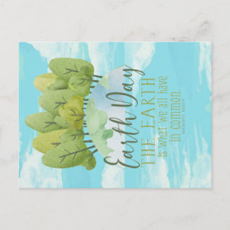 Carte Postale Earth Day Watercolor Style Vertical with quote