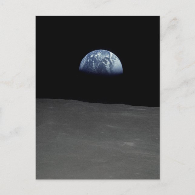 Carte Postale Earthrise Famous Image de la Lune (Devant)