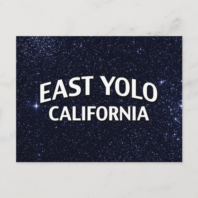 Carte Postale East Yolo Californie (Devant)