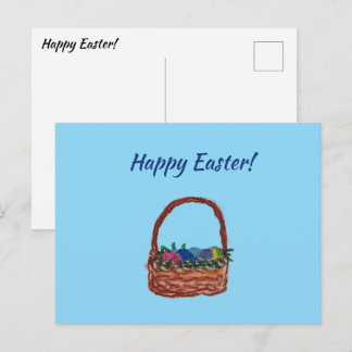 Carte Postale Easter Basket Postcard
